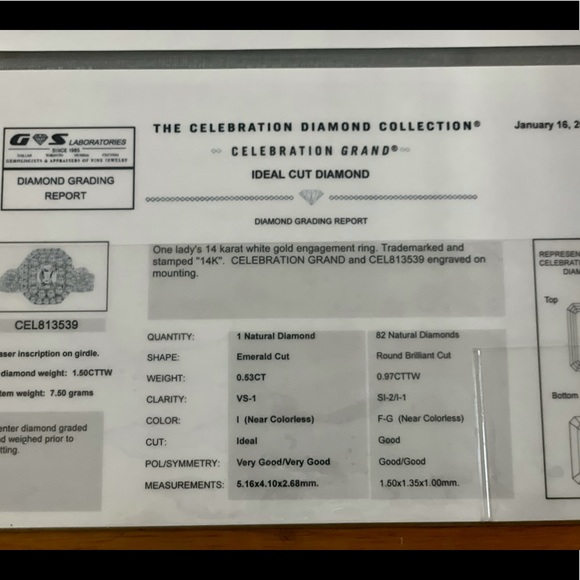 1- 1/2 CT Certified Radiant Cut Diamond Frame Braided Shank Engagement Ring - Picture 5 of 8